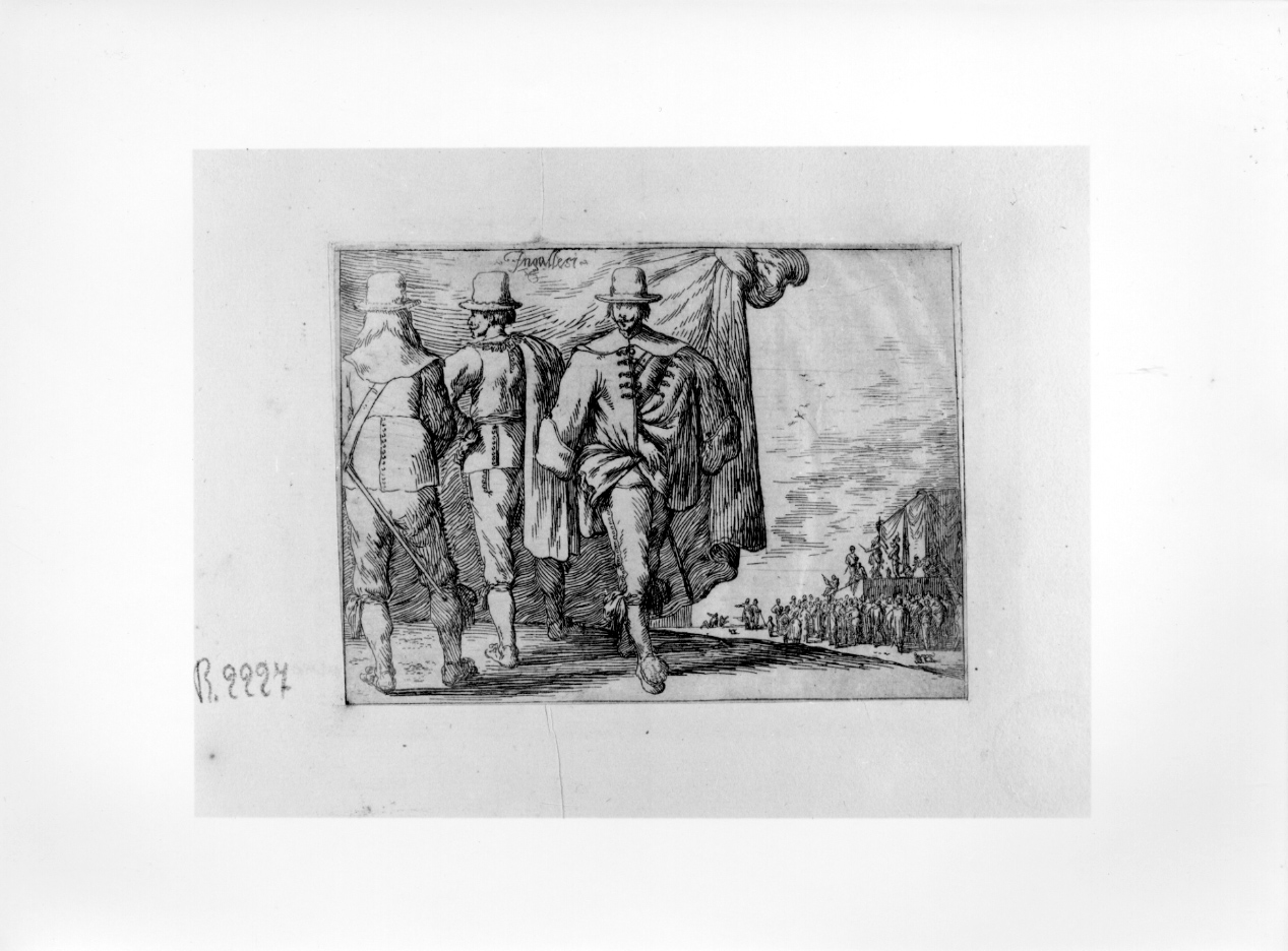 Inglesi, figure maschili (stampa) di Baur Johann Wilhelm (secondo quarto sec. XVII)