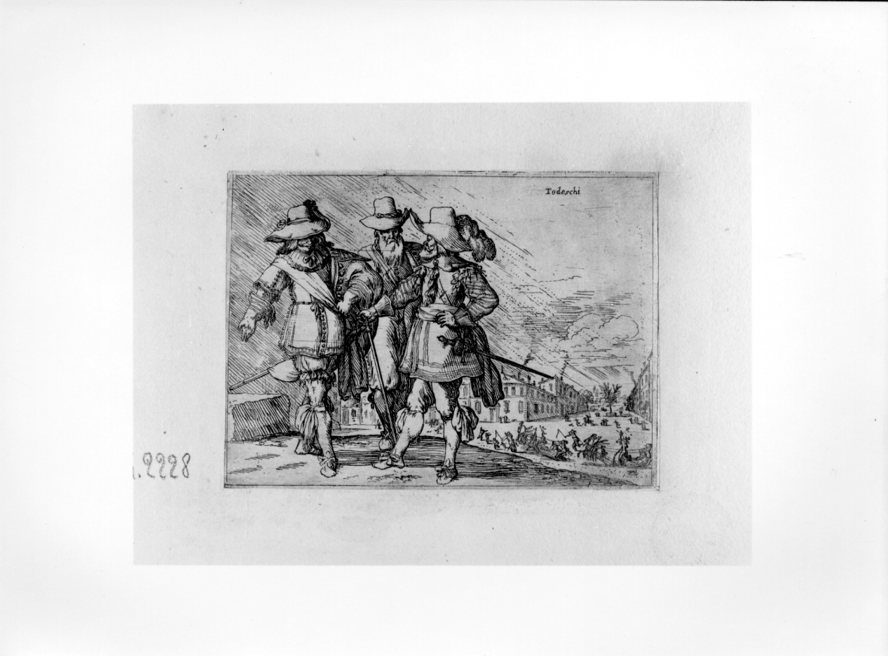 Tedeschi, figure maschili (stampa) di Baur Johann Wilhelm (secondo quarto sec. XVII)