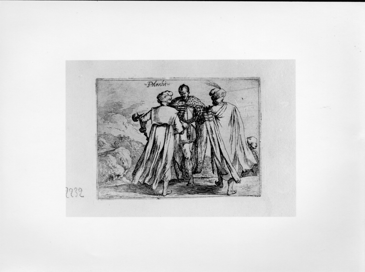 Polacchi, figure maschili (stampa) di Baur Johann Wilhelm (secondo quarto sec. XVII)