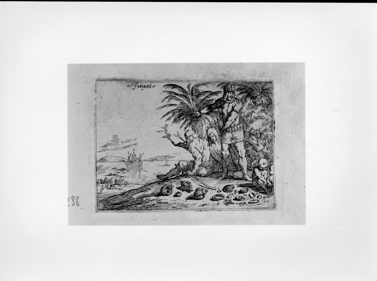 Indiani, figure maschili (stampa) di Baur Johann Wilhelm (secondo quarto sec. XVII)