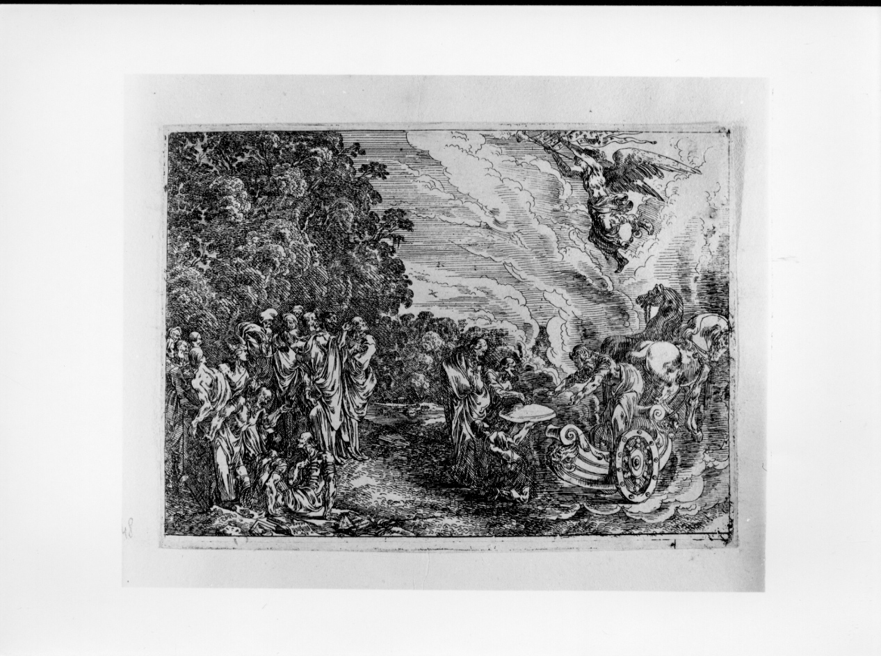 Assemblea filosofi, allegoria (stampa) di Baur Johann Wilhelm (secondo quarto sec. XVII)