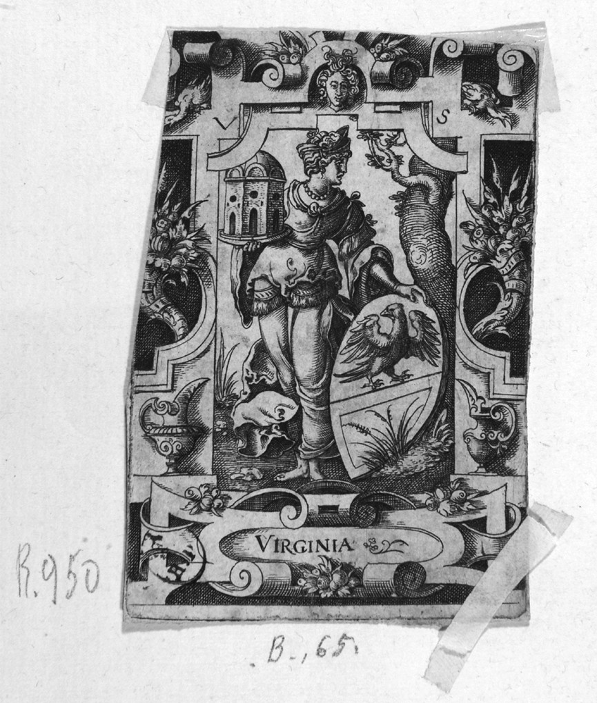 Virginia, Virginia (stampa smarginata) di Solis Virgil - ambito tedesco (terzo quarto sec. XVI)