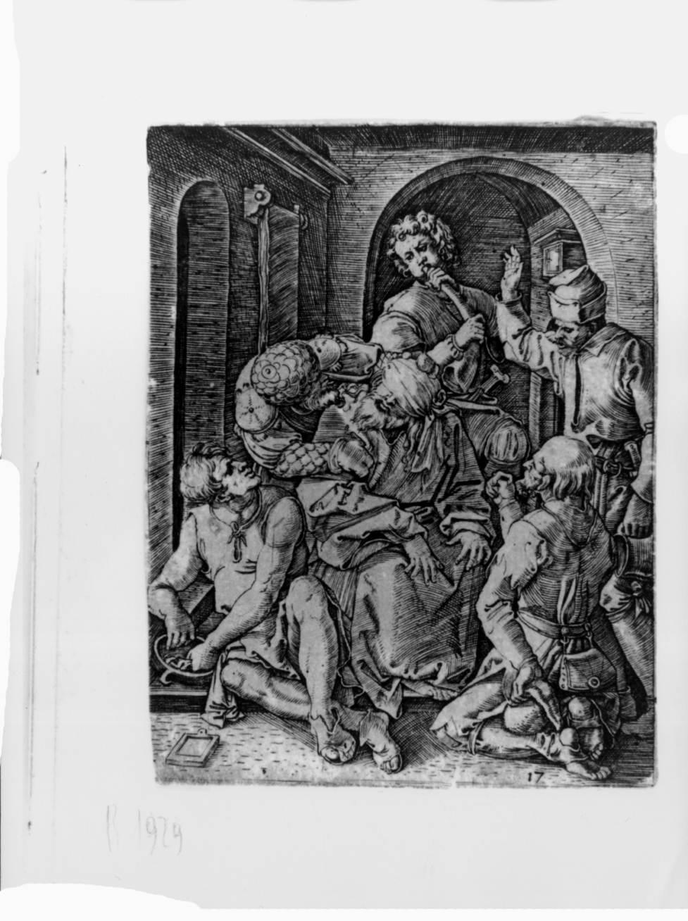 Cristo deriso, Cristo deriso (stampa smarginata) di Durer Albrecht, Raimondi Marcantonio - ambito tedesco (prima metà sec. XVI)
