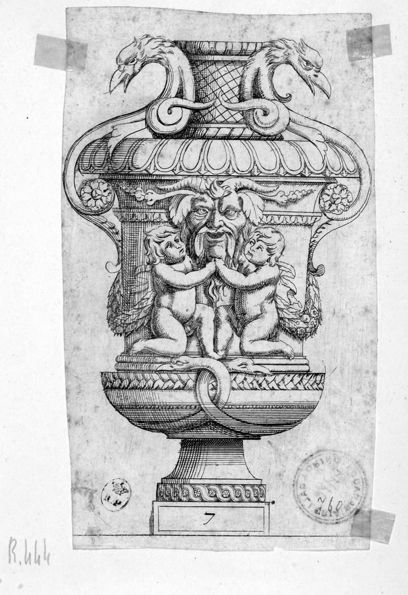 Vaso, vaso (stampa) di Marot Jean - ambito francese (seconda metà sec. XVII)