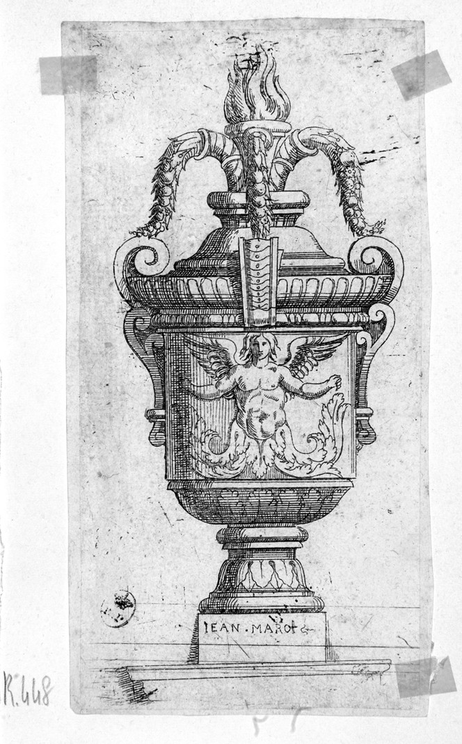 Vaso, vaso (stampa smarginata) di Marot Jean - ambito francese (seconda metà sec. XVII)