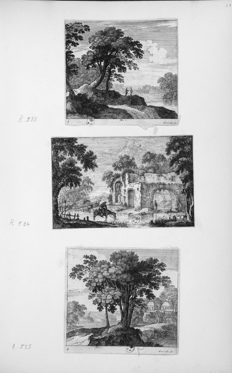paesaggi (stampa smarginata, serie) di Perelle Gabriel - ambito francese (terzo quarto sec. XVII)