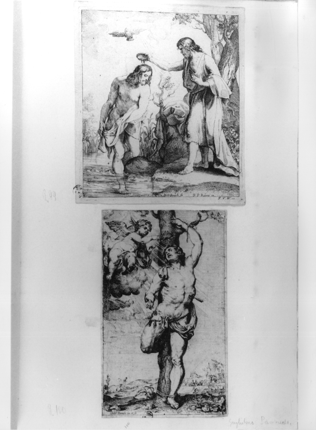 Battesimo di Cristo, battesimo di Cristo (stampa smarginata, elemento d'insieme) di Panneels Willem, Rubens Pieter Paul (secondo quarto sec. XVII)