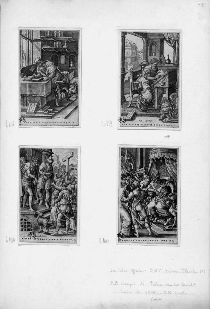 scene bibliche (stampa smarginata, serie) di Borcht Peter van der (ultimo quarto sec. XVI)