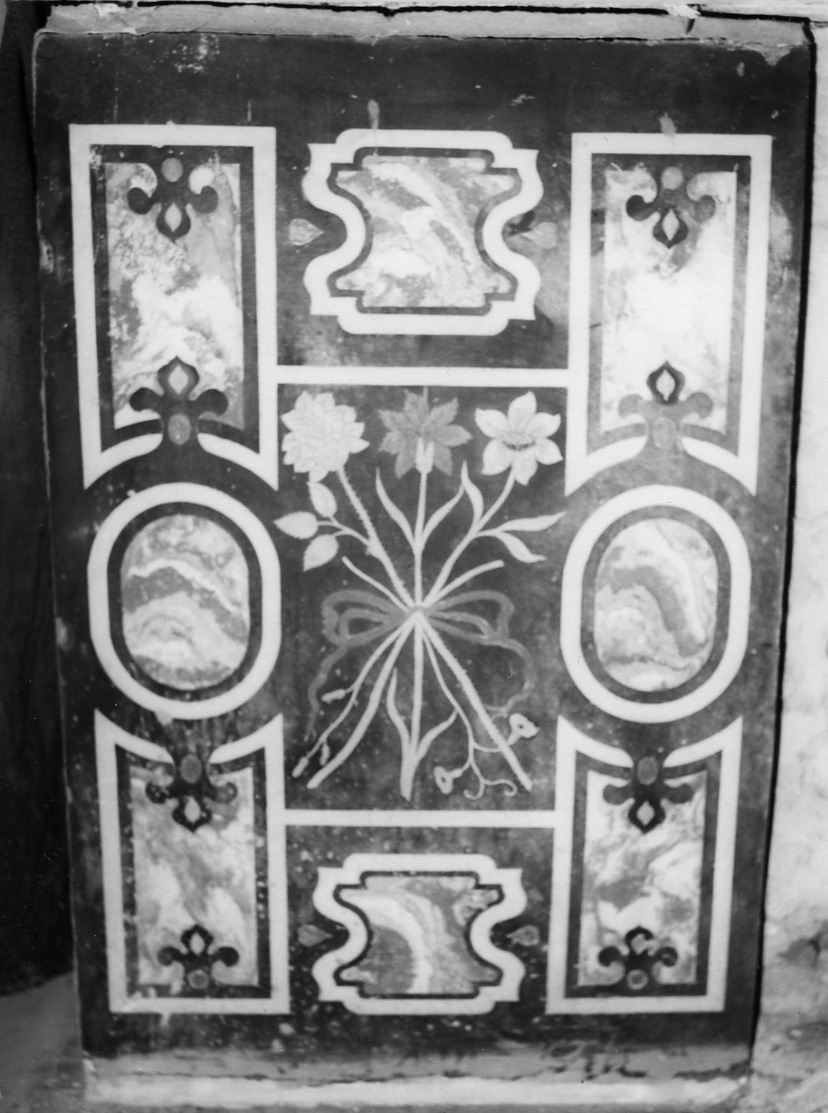 motivi decorativi geometrici e floreali (paliotto, frammento) - ambito comasco (metà sec. XVIII)