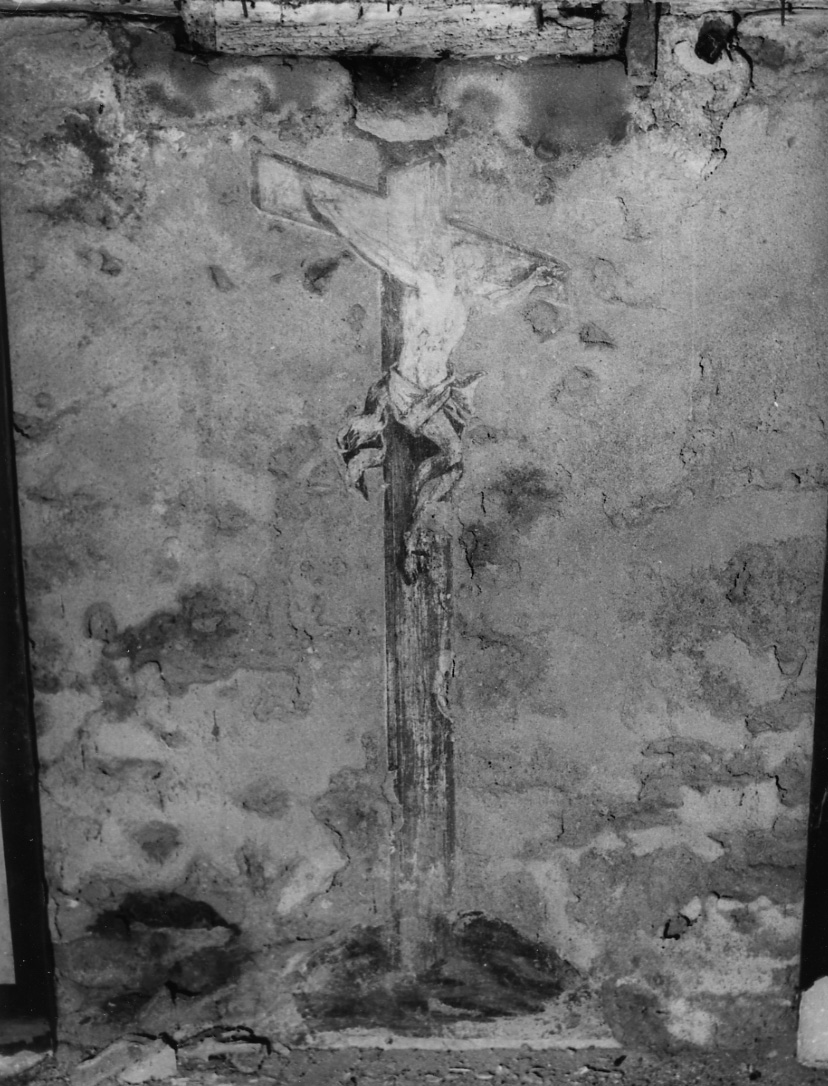 Cristo crocifisso (dipinto murale) di Guala Pier Francesco (cerchia) (metà sec. XVIII)