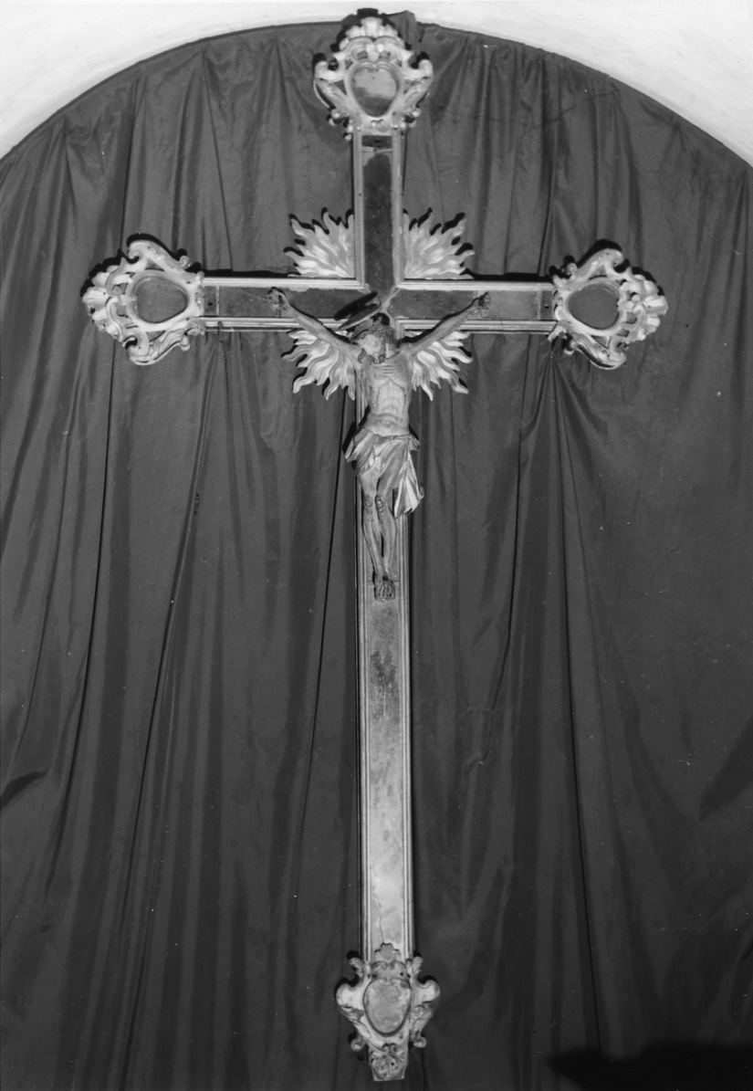 Cristo crocifisso (croce processionale) - ambito piemontese (sec. XVIII)