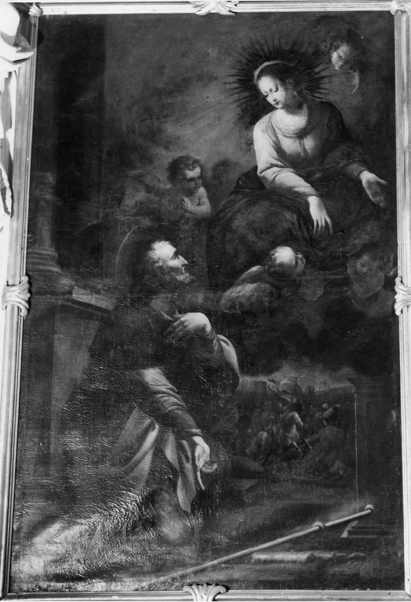 San Rocco intercede presso la Madonna (dipinto) - ambito casalese (sec. XVII)