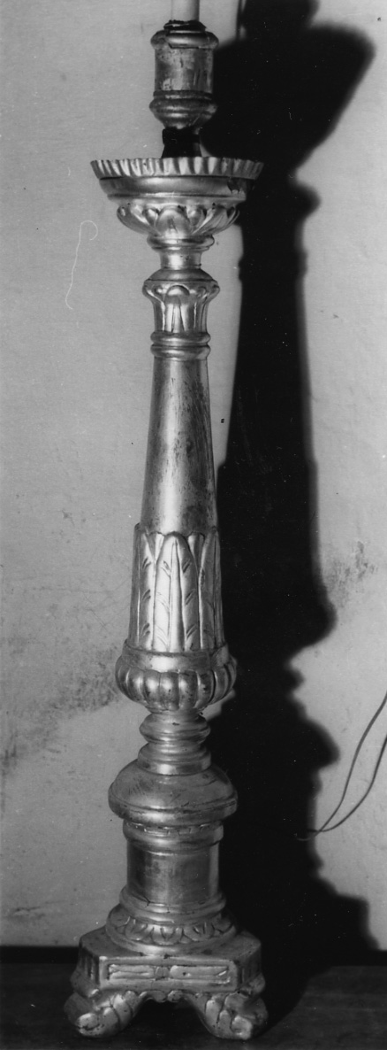 candeliere d'altare, serie - ambito piemontese (inizio sec. XIX)