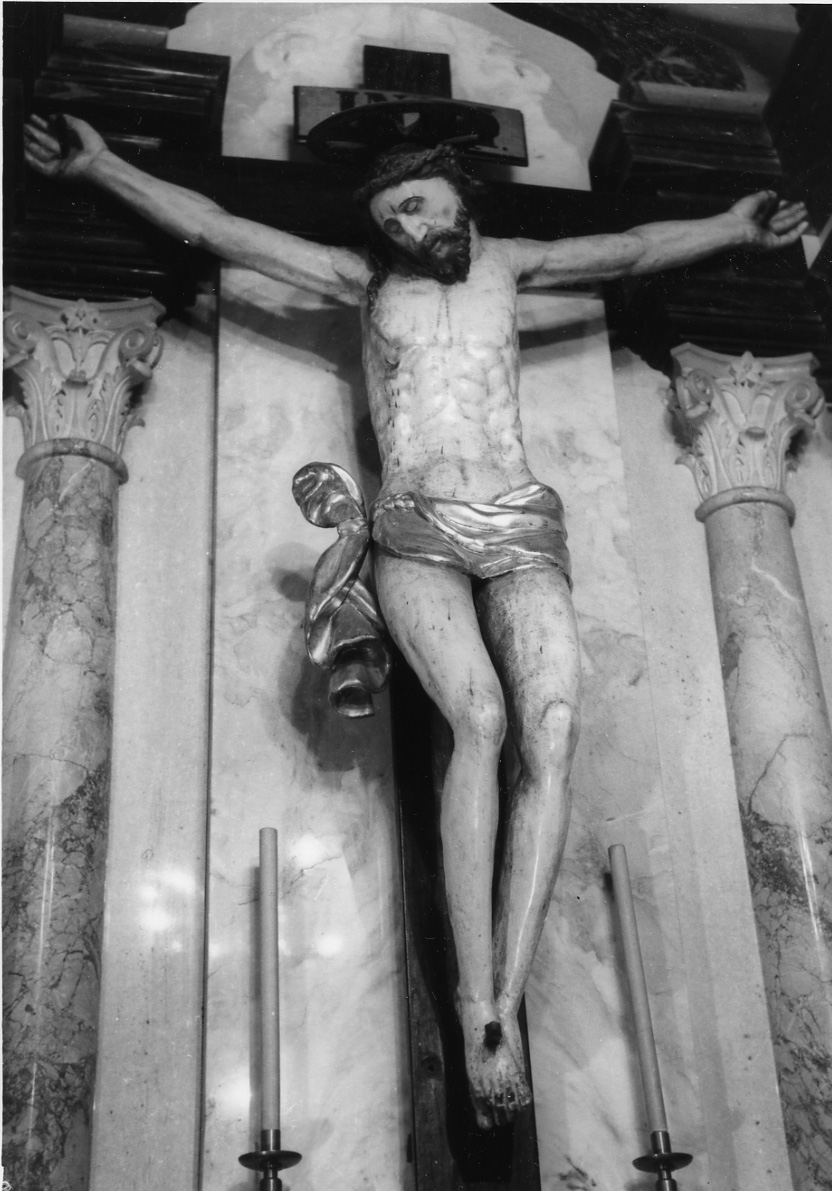 Cristo crocifisso (scultura, opera isolata) di Cassini Severino Felice (bottega) (fine sec. XVII)