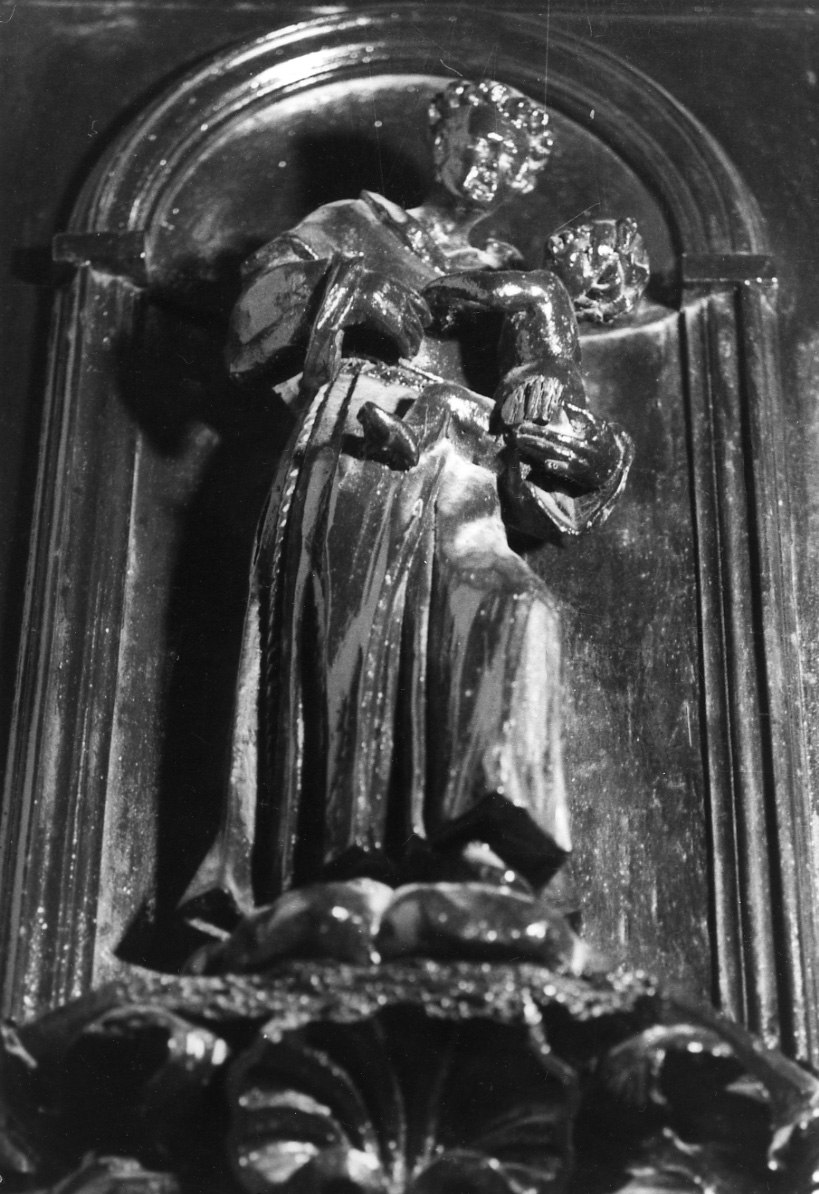 Sant'Antonio da Padova (statuetta, elemento d'insieme) - ambito biellese (fine sec. XVII)