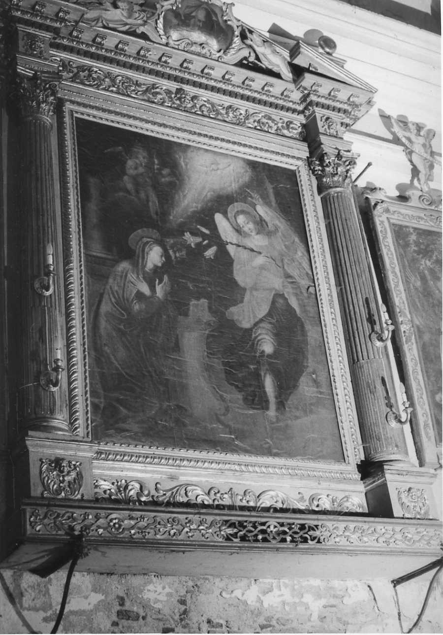 Annunciazione (dipinto, opera isolata) - ambito piemontese (sec. XVI)