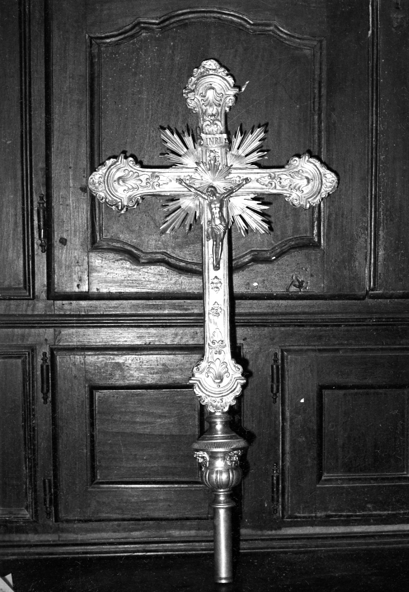 Cristo crocifisso (croce astile) - ambito locale (sec. XVIII)