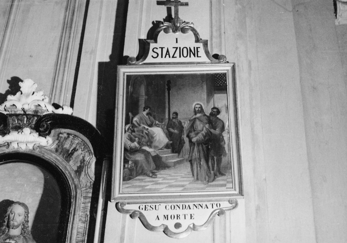 stazioni della via crucis (dipinto, serie) di Ciardi Guglielmo (fine sec. XIX)