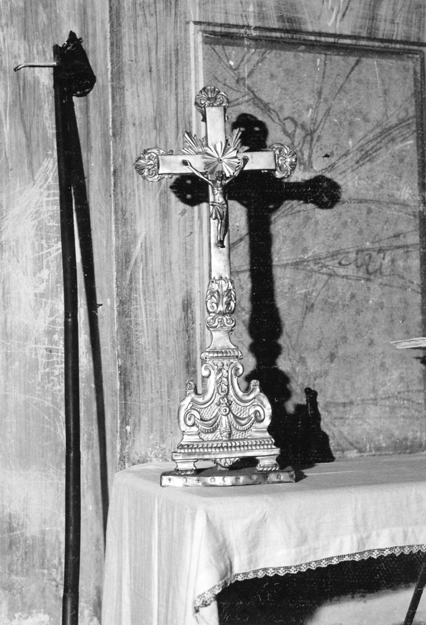 Cristo crocifisso (croce d'altare, opera isolata) - bottega piemontese (seconda metà sec. XVIII)