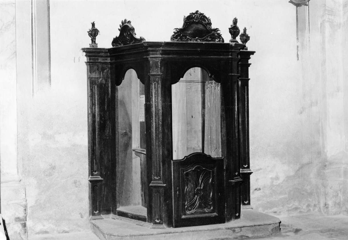 confessionale, opera isolata - bottega piemontese (sec. XVIII)