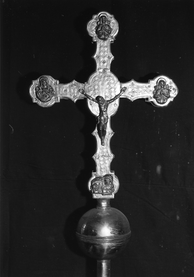 croce processionale, opera isolata - bottega piemontese (sec. XV)