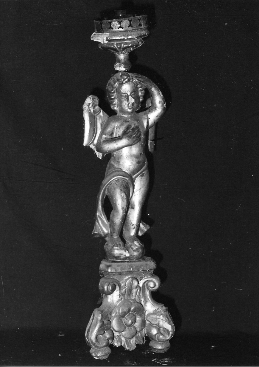 angelo (candeliere, serie) - bottega vercellese (fine/ inizio secc. XVII/ XVIII)