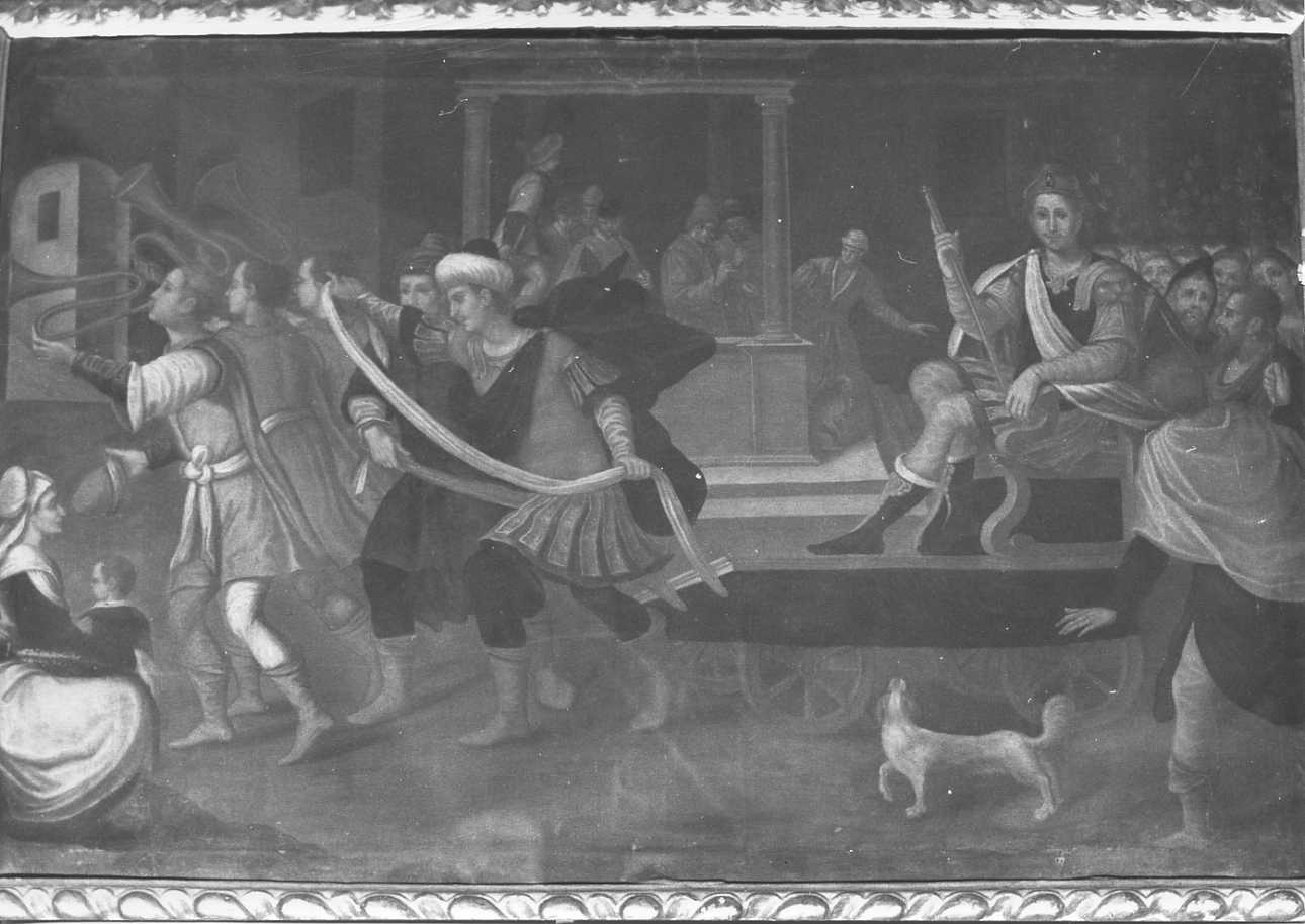 trionfo di Giuseppe (dipinto, opera isolata) di Barotti Giuseppe (attribuito) (primo quarto sec. XVII)