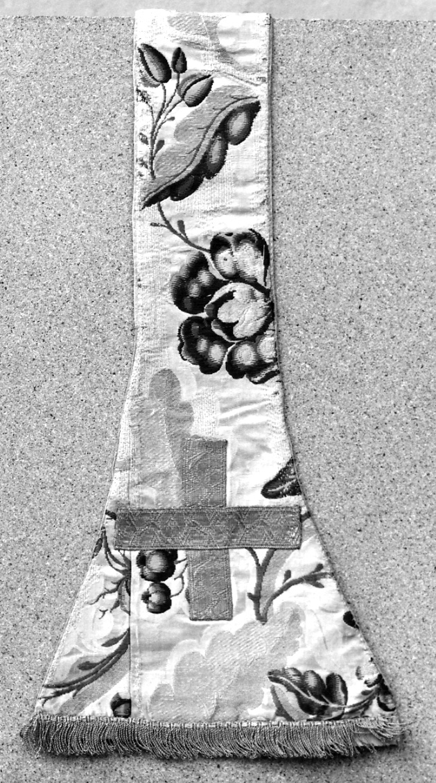 stola, elemento d'insieme - manifattura francese (terzo quarto sec. XVIII)