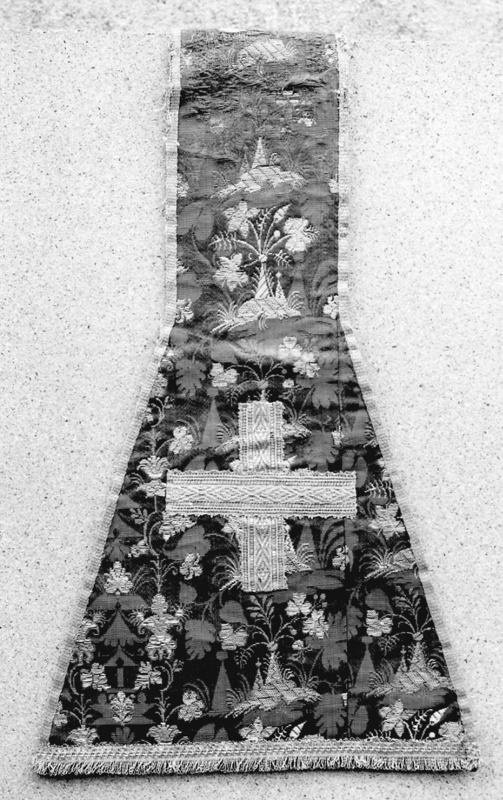 stola, elemento d'insieme - manifattura francese (primo quarto sec. XVIII)