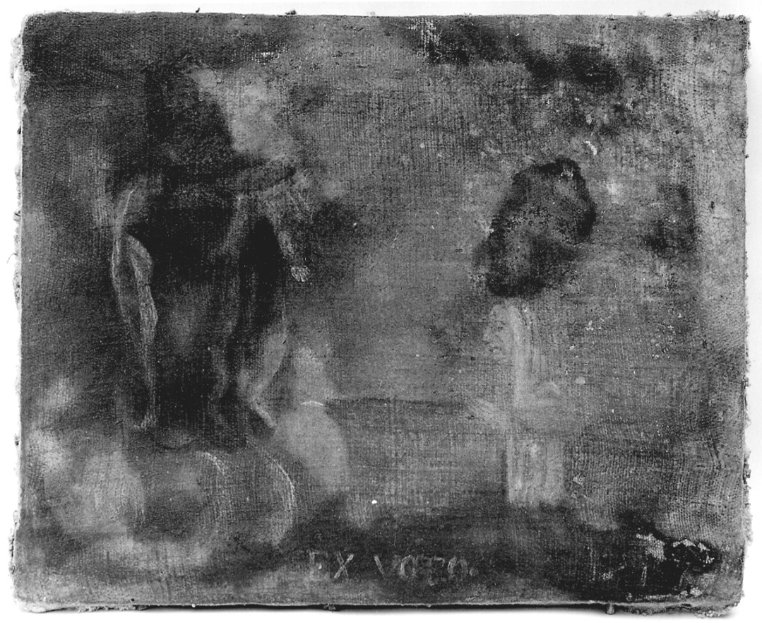 Madonna con Bambino intercede per devota (dipinto, opera isolata) - ambito della Valsesia (sec. XVIII)