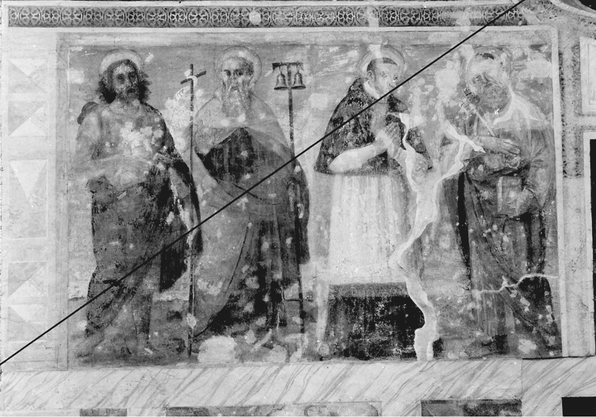 Santi (dipinto murale, elemento d'insieme) di D'Enrico Melchiorre (attribuito) (prima metà sec. XVII)