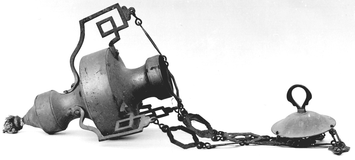 lampada pensile, opera isolata - bottega lombardo-piemontese (sec. XIX)