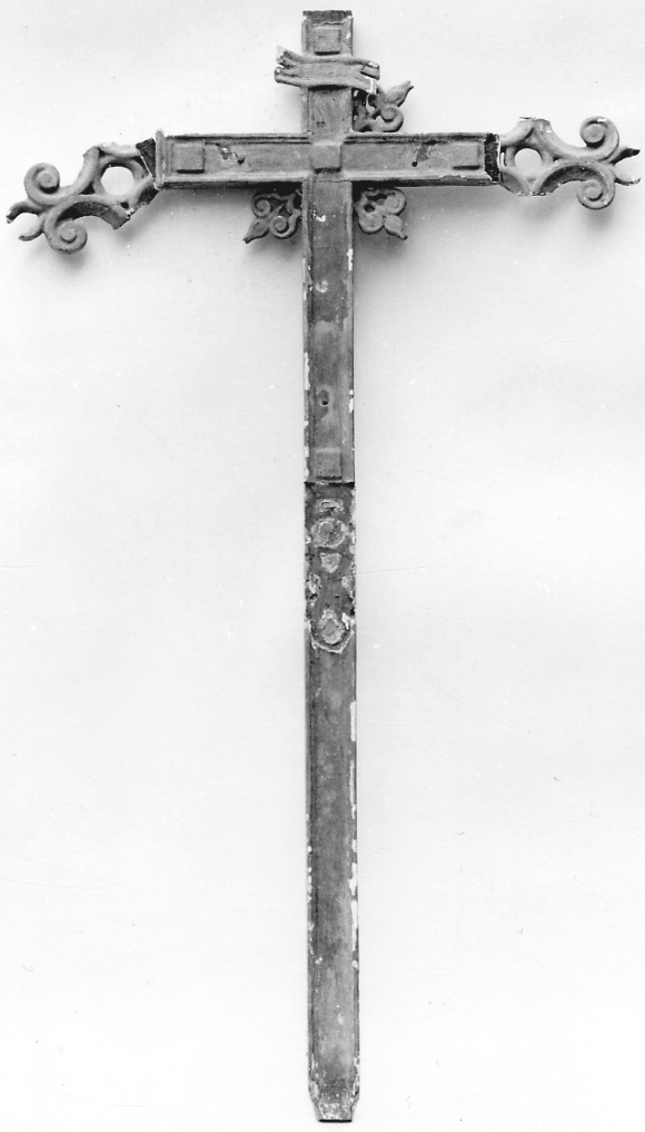 croce astile, opera isolata - bottega della Valsesia (prima metà sec. XVII)