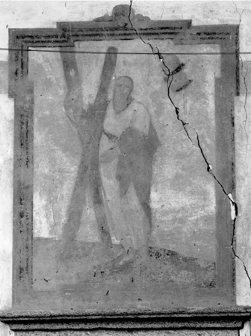 Sant'Andrea (dipinto murale, opera isolata) - ambito della Valsesia (seconda metà sec. XVII)