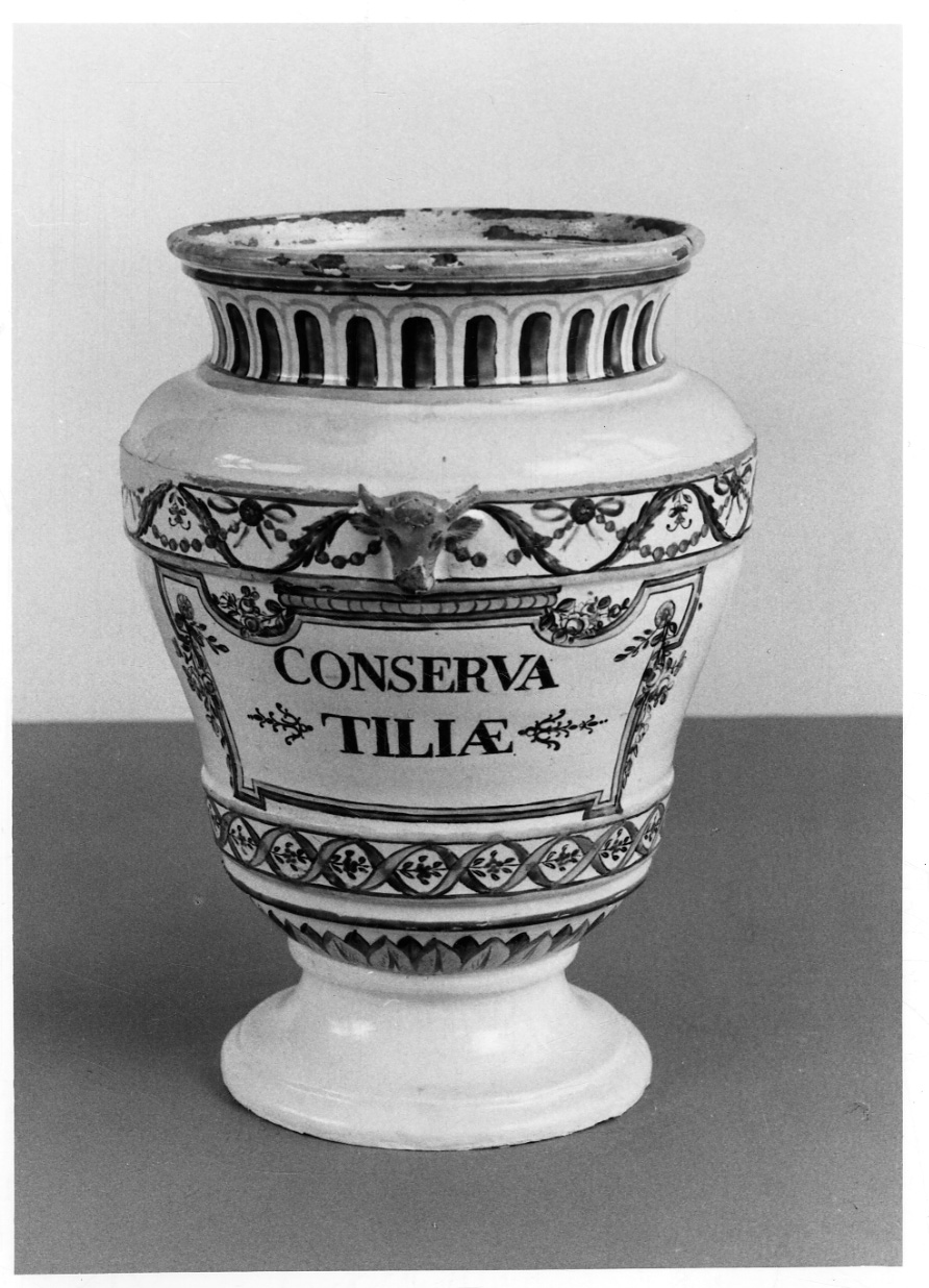 emblema della città di Torino (albarello, elemento d'insieme) di Rossetti Manifattura (fine sec. XVIII)