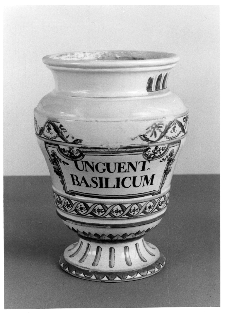 emblema della città di Torino (albarello, elemento d'insieme) di Rossetti Manifattura (fine sec. XVIII)