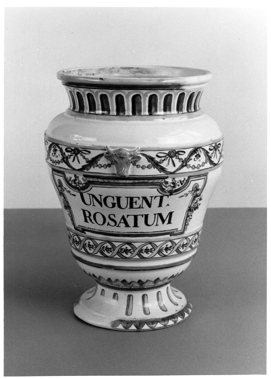 emblema della città di Torino (albarello, elemento d'insieme) di Rossetti Manifattura (fine sec. XVIII)