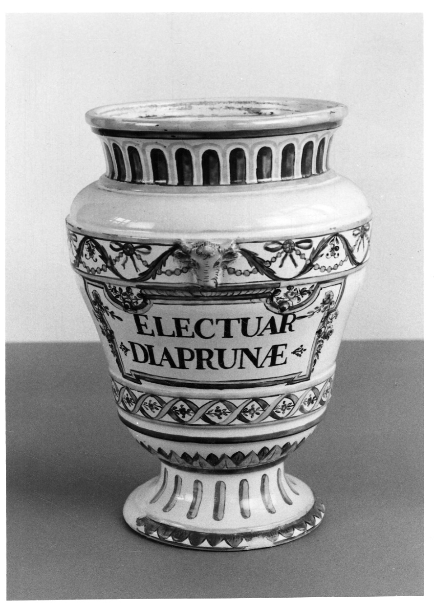 emblema della città di Torino (albarello, elemento d'insieme) di Rossetti Manifattura (fine sec. XVIII)