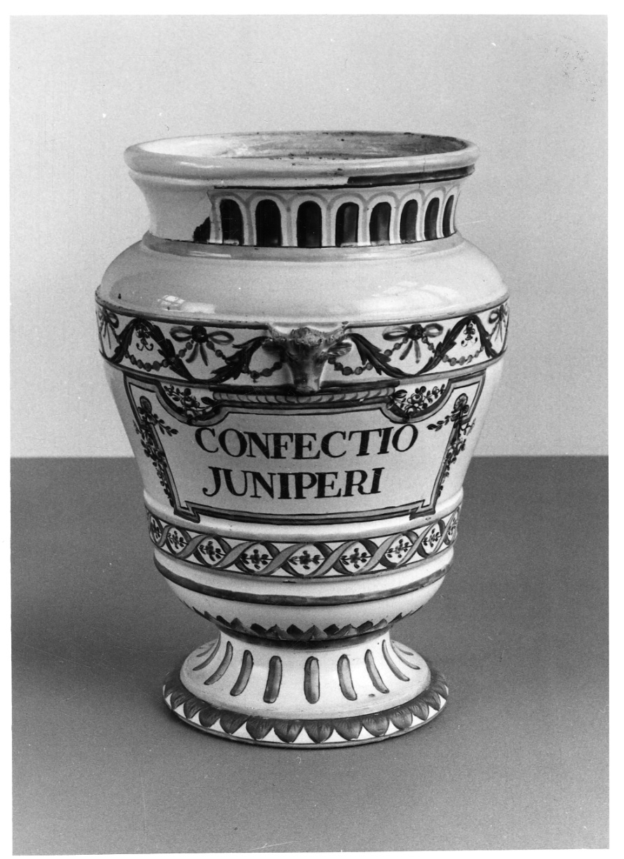 emblema della città di Torino (albarello, elemento d'insieme) di Rossetti Manifattura (fine sec. XVIII)