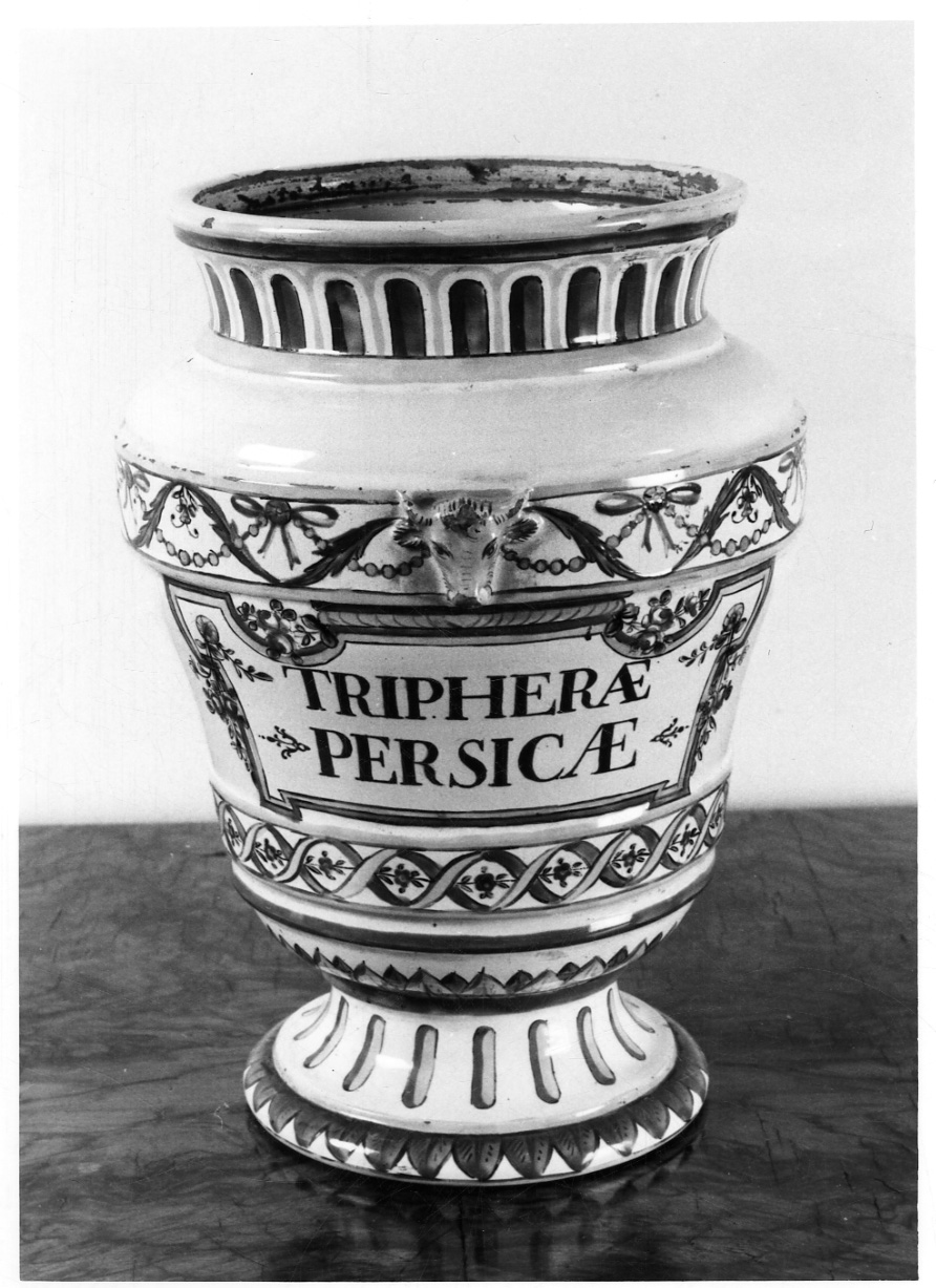 emblema della città di Torino (albarello, elemento d'insieme) di Rossetti Manifattura (fine sec. XVIII)