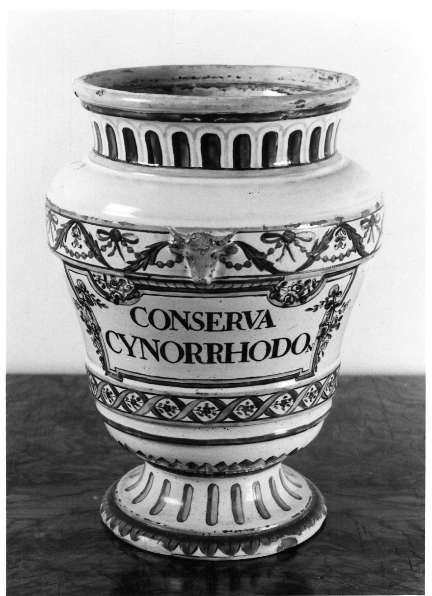 emblema della città di Torino (albarello, elemento d'insieme) di Rossetti Manifattura (fine sec. XVIII)