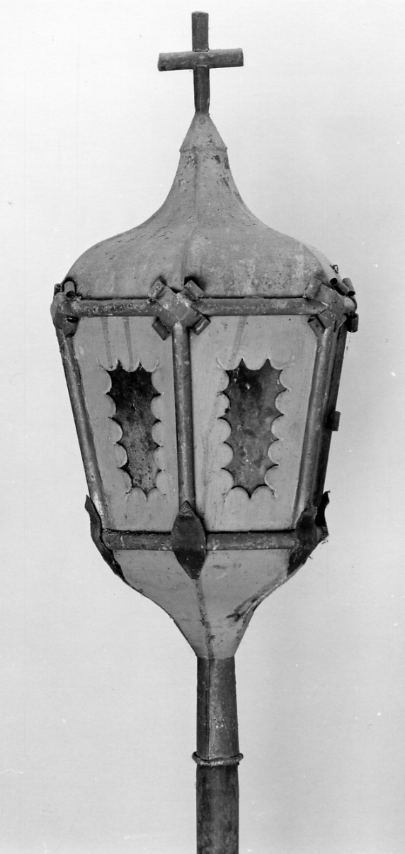 lanterna processionale, serie - bottega lombardo-piemontese (sec. XIX)