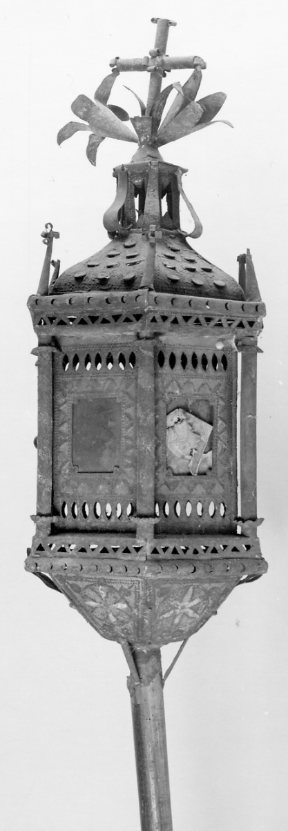 lanterna processionale, serie - bottega lombardo-piemontese (sec. XVIII)