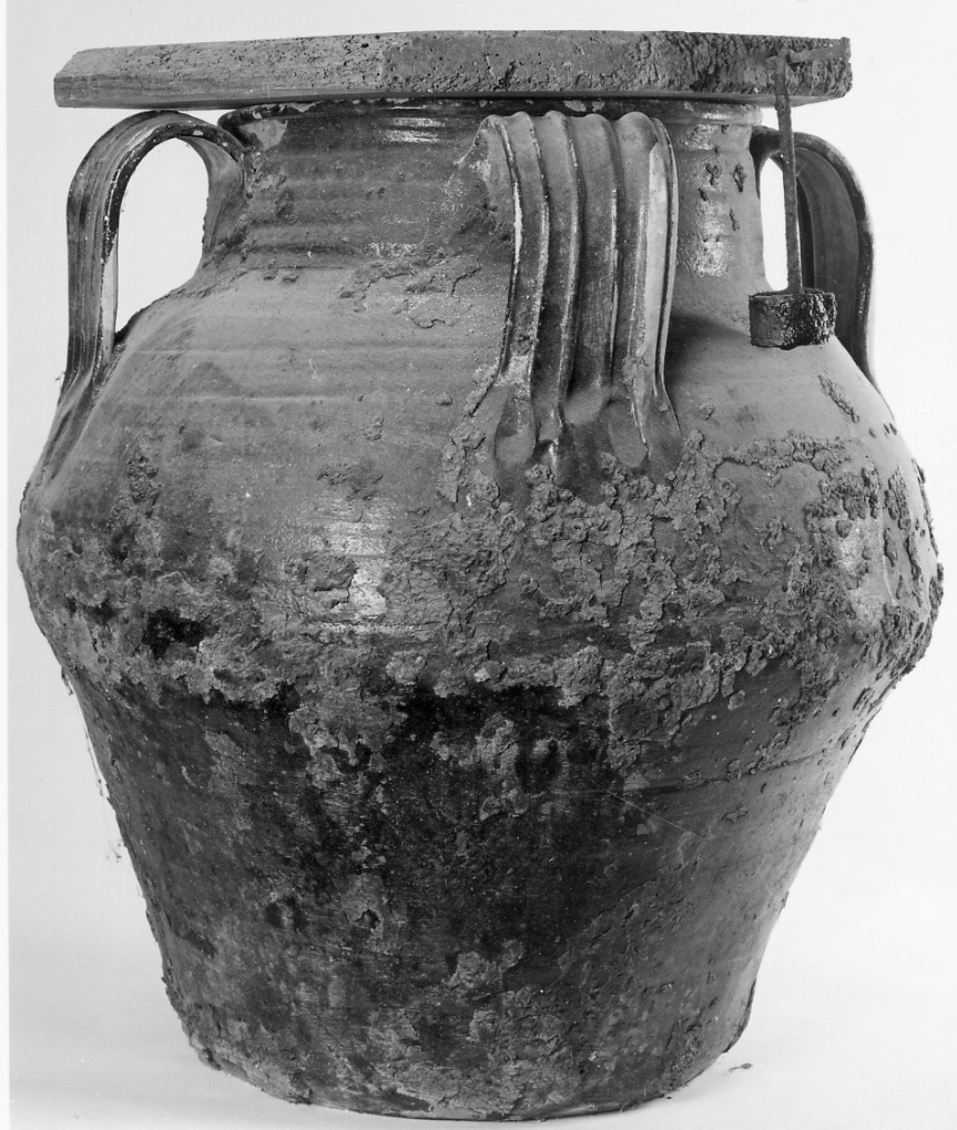 anfora per la riserva degli oli santi, serie - ambito biellese (sec. XIX)