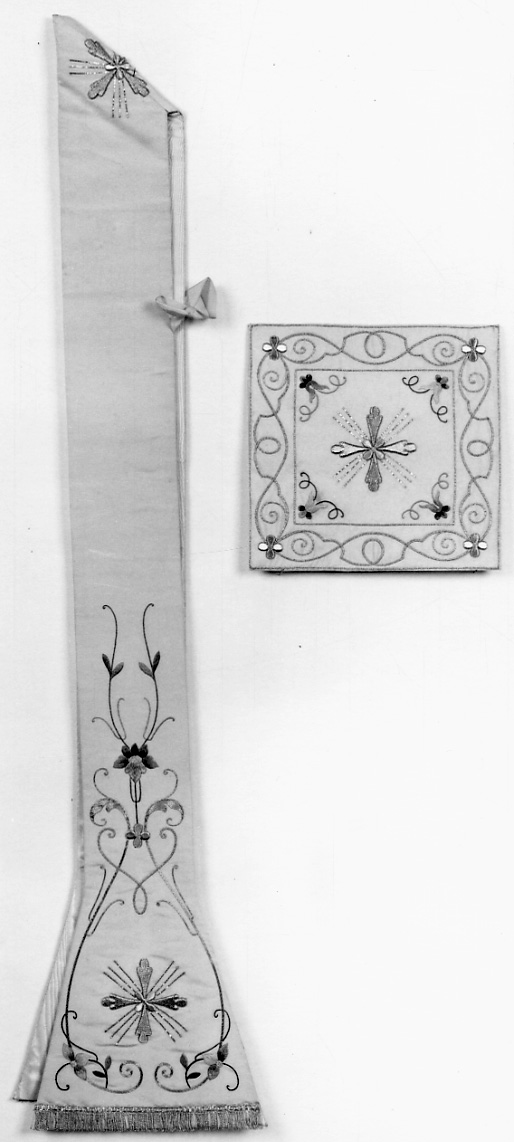 stola, elemento d'insieme - manifattura italiana (prima metà sec. XX)