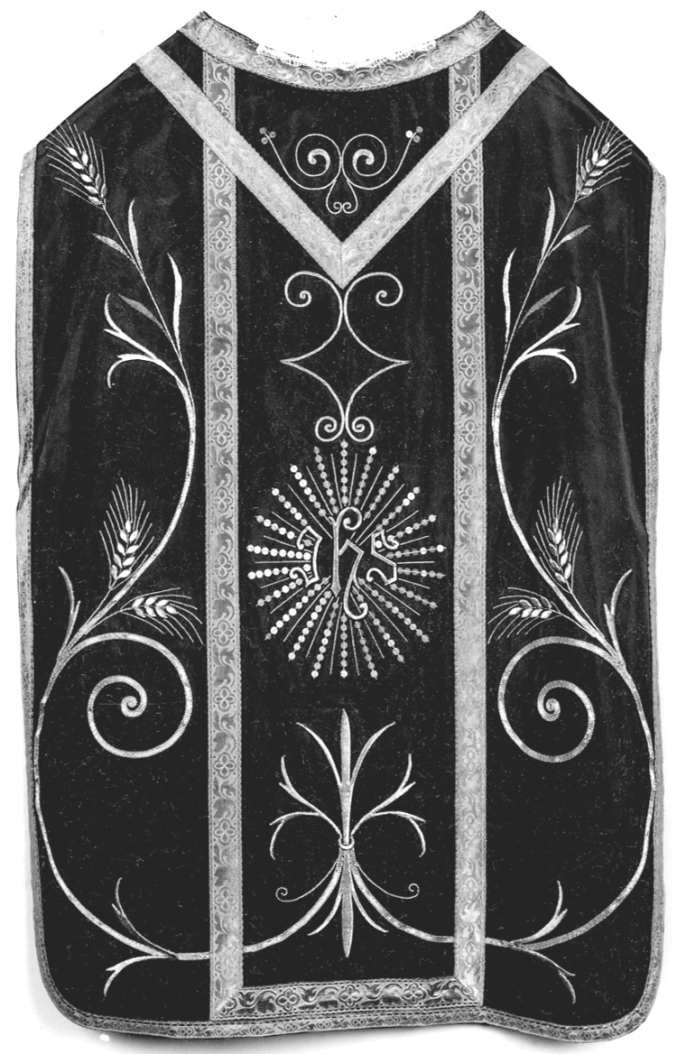 monogramma cristologico (pianeta, elemento d'insieme) - manifattura italiana (prima metà sec. XX)