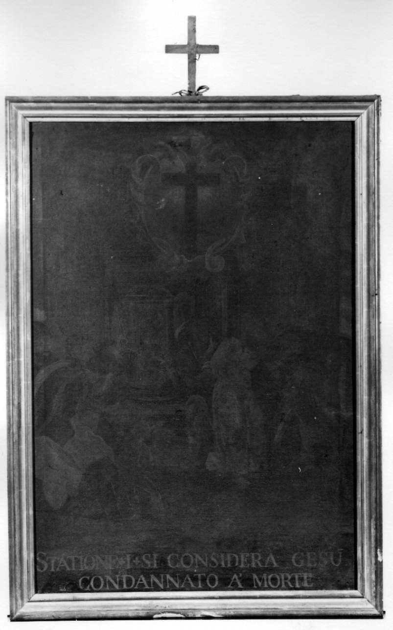 stazione I: Gesù condannato a morte (dipinto) - ambito piemontese (prima metà sec. XVIII)