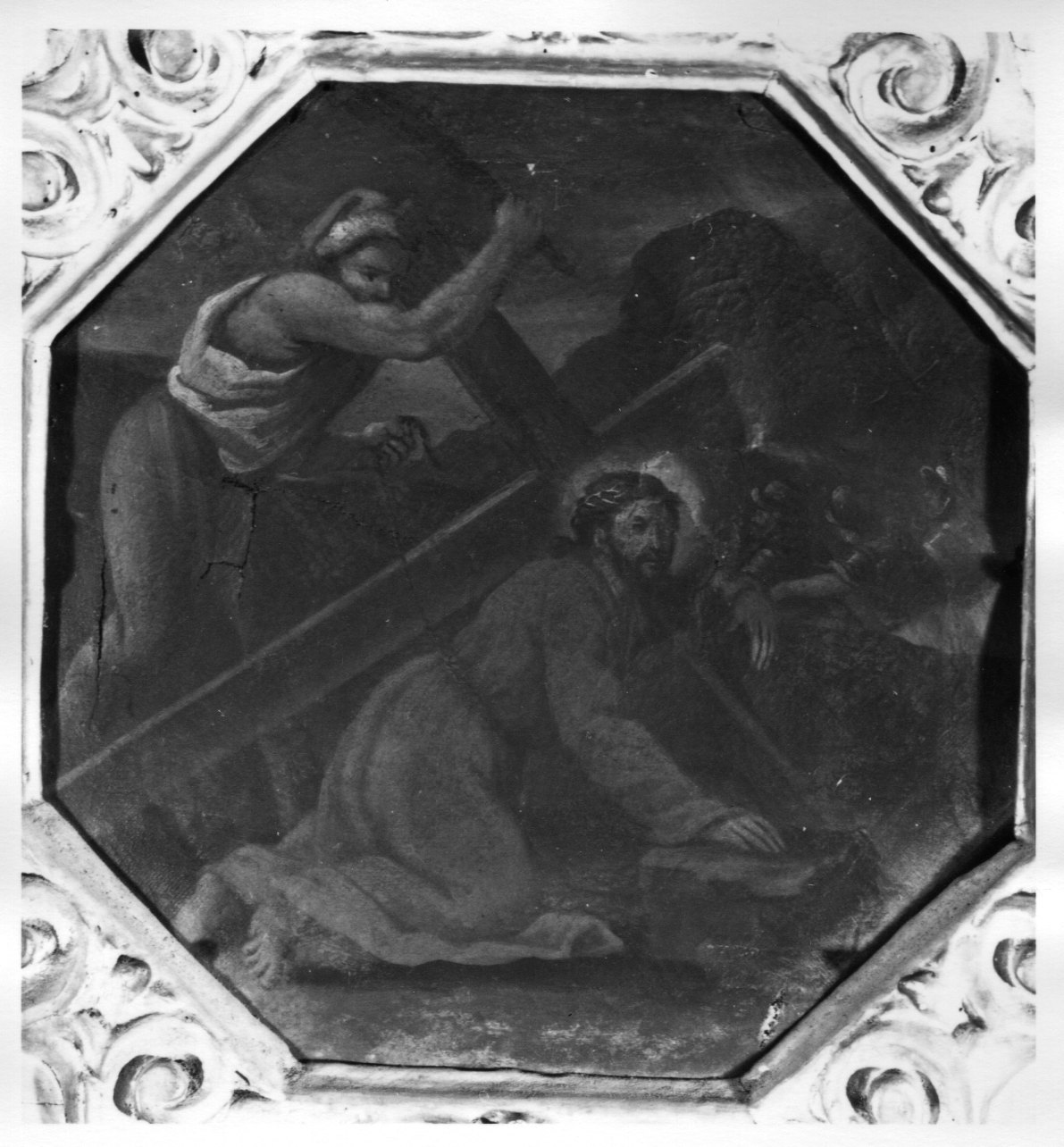 salita di Cristo al monte Calvario (dipinto) - ambito piemontese (fine/ inizio secc. XVII/ XVIII)