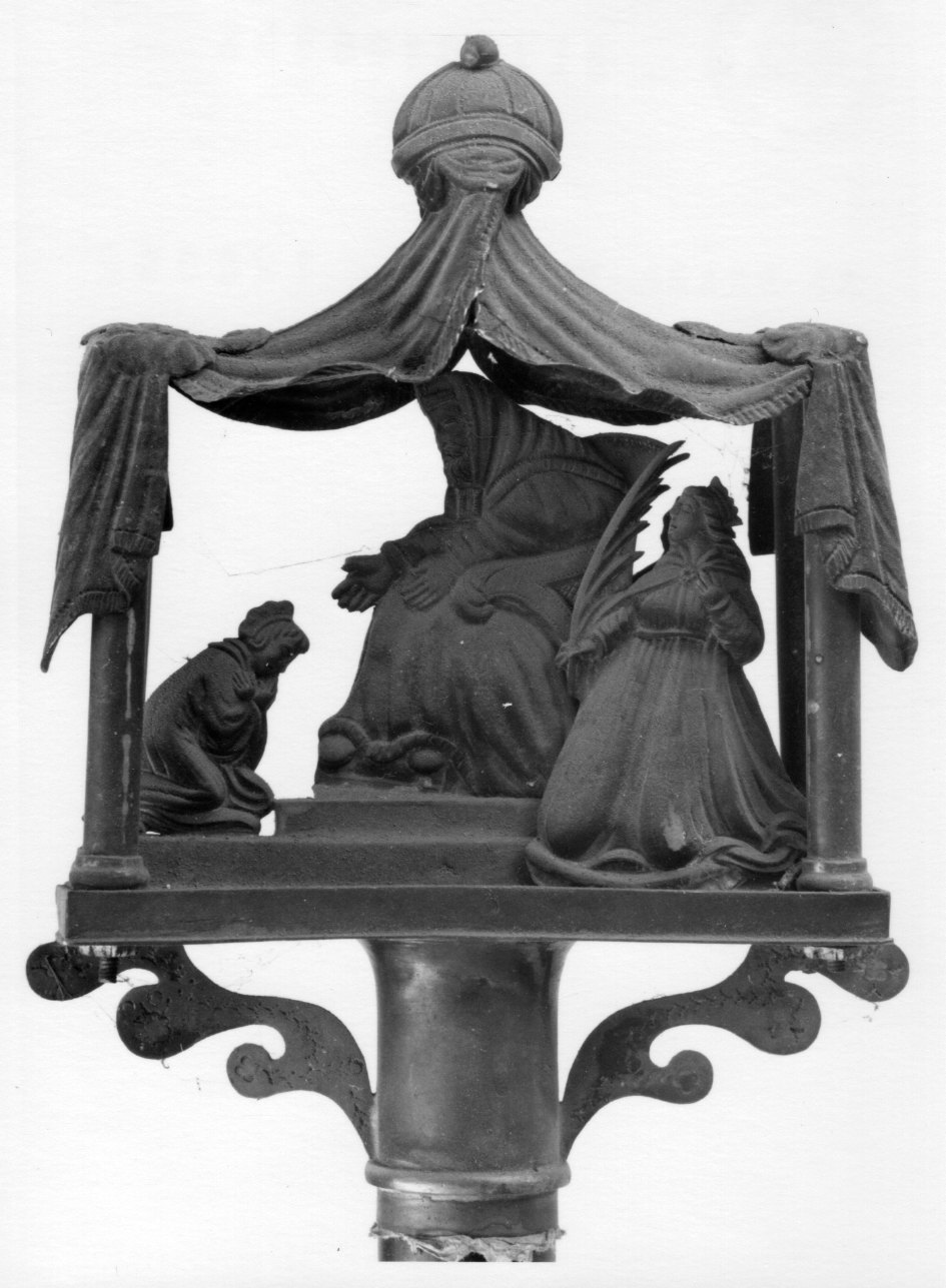 Presentazione di Maria vergine al tempio con Santa Elisabetta d'Ungheria (mazza processionale, serie) - bottega piemontese (sec. XIX)