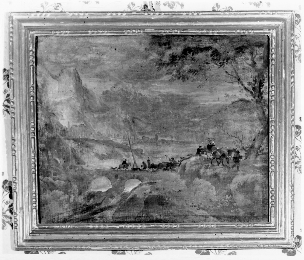 paesaggio con alberi (dipinto, opera isolata) - ambito piemontese (prima metà sec. XIX)